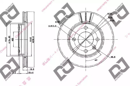 Тормозной диск DJ PARTS BD1978